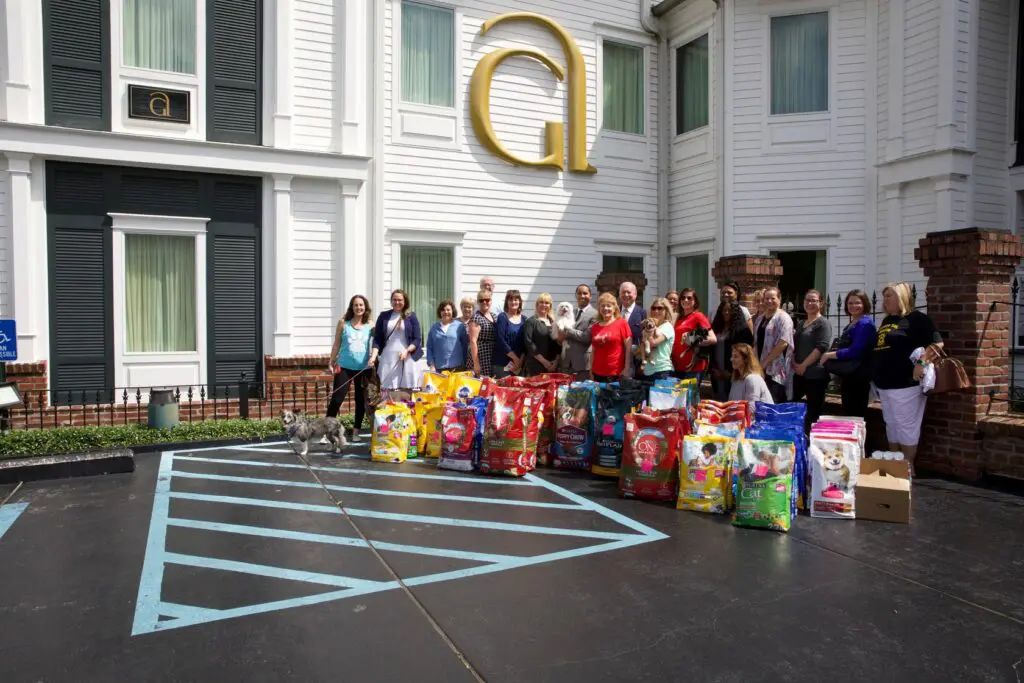 Community donation drive outside The Glenn Armentor Law Corporation
