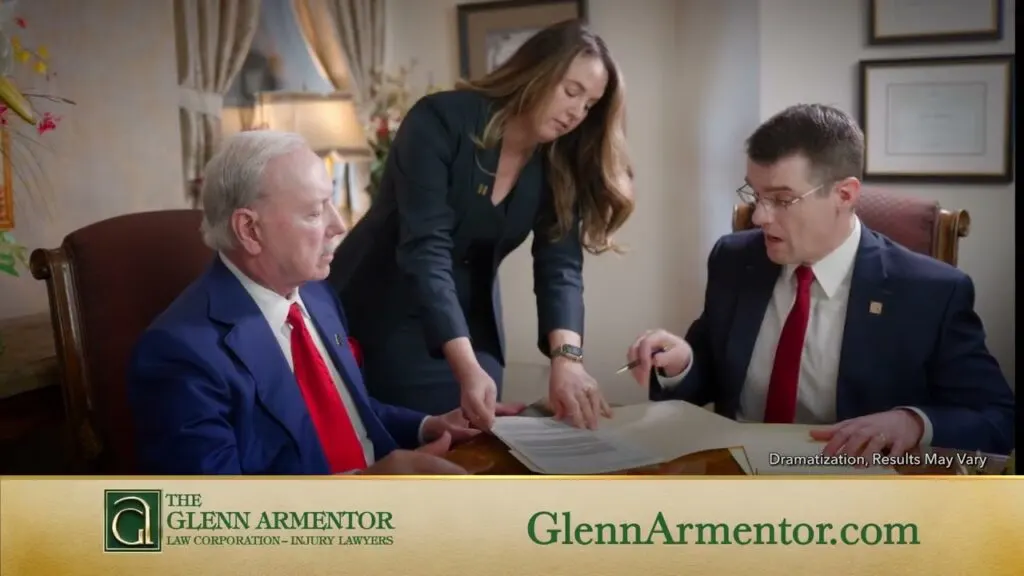 Glenn Armentor attorneys reviewing a workers’ compensation file – video still